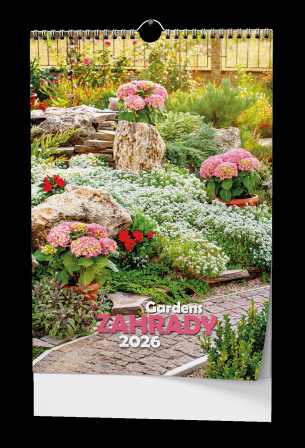 detail Nástěnný kalendář 2026 A3 Zahrady