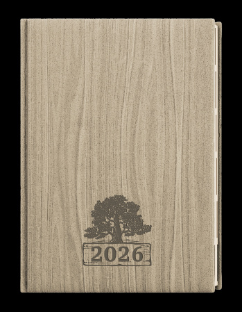 detail Diář 2026 denní A5 Ctirad-výsek Wood světle hnědý