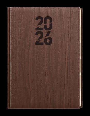 detail Diář 2026 denní A5 Ctirad-výsek Wood hnědý