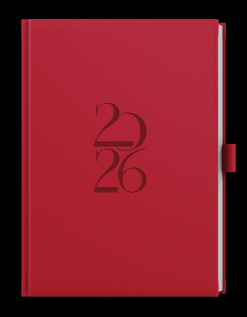 detail Diář 2026 denní A5 David-denim červený