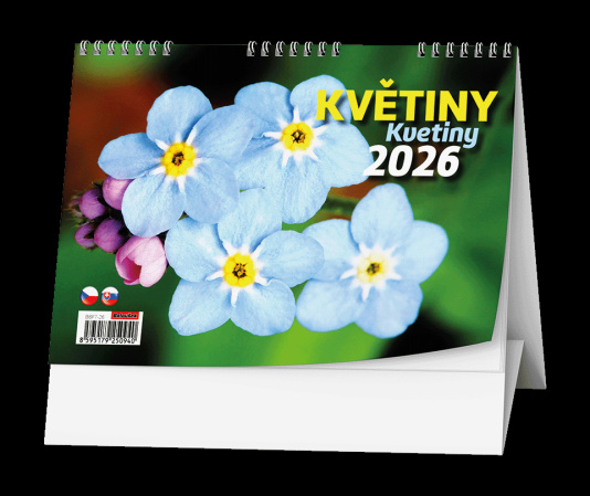 detail Stolní kalendář 2026 Květiny