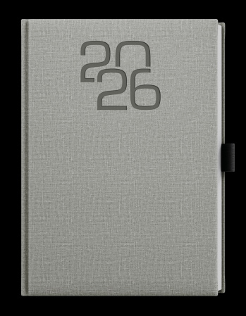 detail Diář 2026 týdenní A5 Oskar-fabric šedý