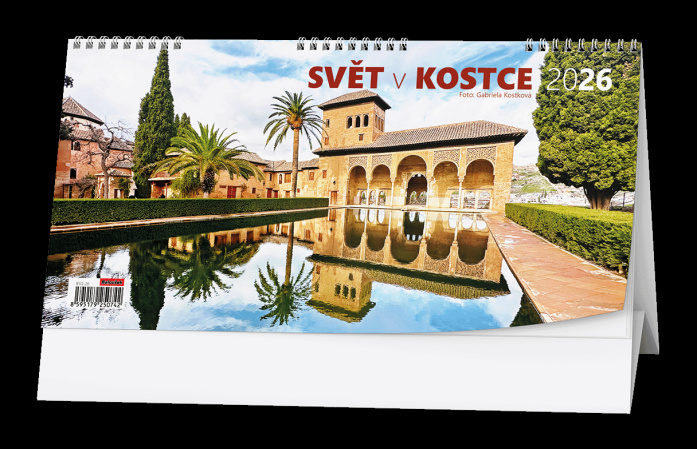 detail Stolní kalendář 2026 Svět v kostce