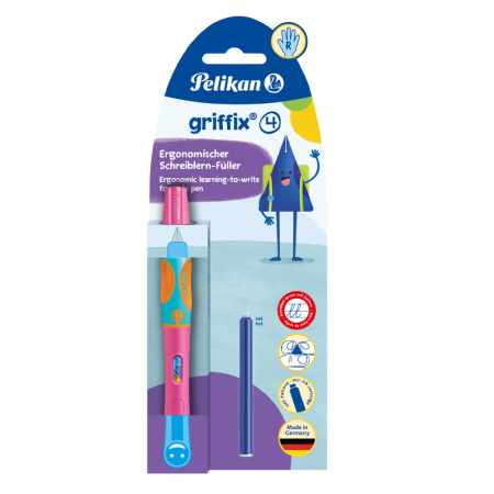 detail Pero bombičkové Griffix 4 pro praváky růžové