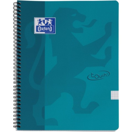 detail Blok A4+ spirála Oxford Nordic Touch čtvereč 70 listů tyrkysový