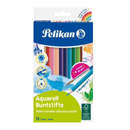 detail Pastelky akvarelové Pelikan 12 ks /E