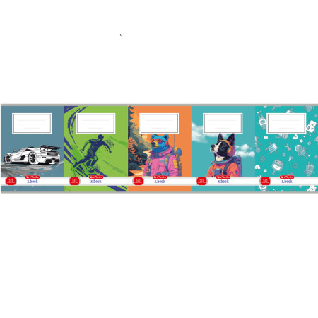 detail Sešit 523 A5 linka 20 listů Herlitz motivový mix kluci /o