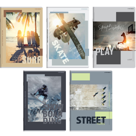 detail Sešit 564 A5 linka 60 listů Poster mix sportovních kreativních motivů /o