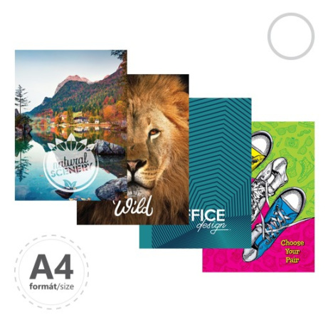 detail Záznamní kniha A4 čistá Herlitz 96 listů mix