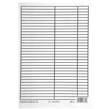 detail Podložka A4 do sešitu linka PVC