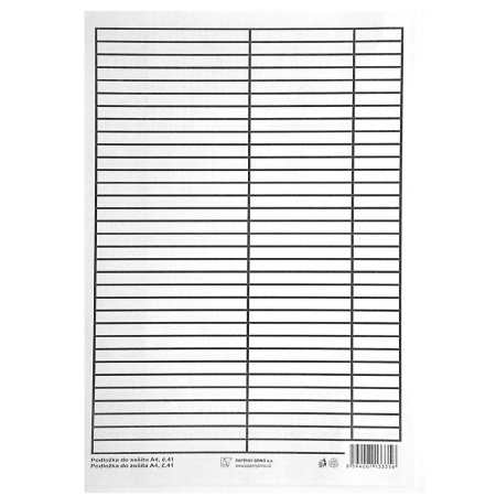 detail Podložka A5 do sešitu linka PVC