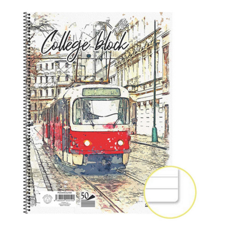 detail Blok spirála A4 linka 50 listů College