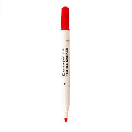 detail Popisovač na textil Centropen 1,8mm 2739 červený