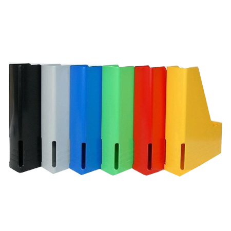 detail Stojan na katalogy zkosený PVC modrý