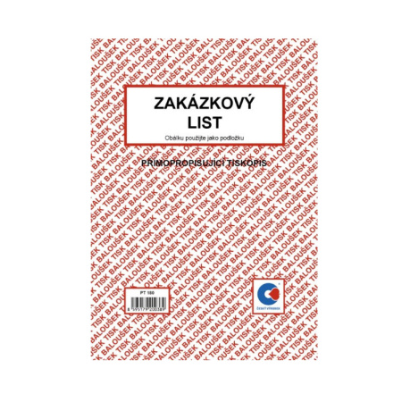 detail Zakázkový list A5 NCR (Baloušek)