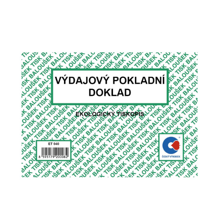 detail Výdajový pokl.doklad jednod. A6