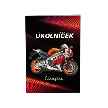 detail Sešit úkolníček A6 linka 15 listů mix motivů