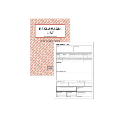detail Reklamační list A4 Copy