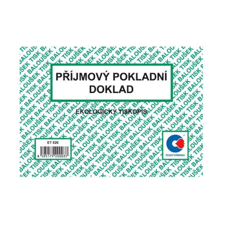 detail Příjmový pokl.doklad nečíslo.jednod.