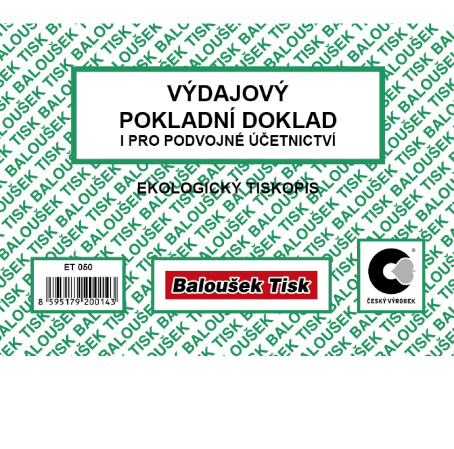 detail Výdajový pokl.dokl.A6 podvojné účet.