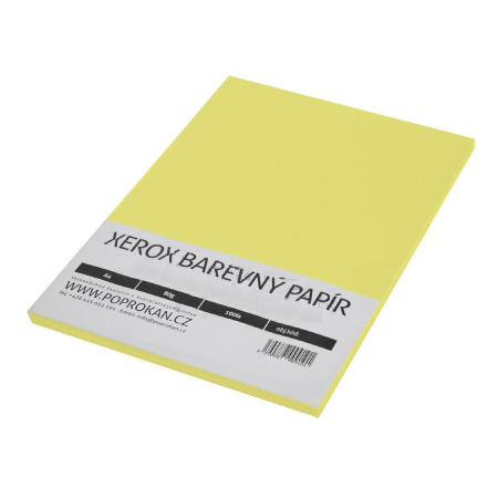 detail Papír barevný A4 80g žlutý 100ls xerox/E