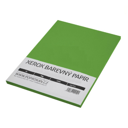 detail Papír barevný A4 80g sv. zelený 100ls xerox