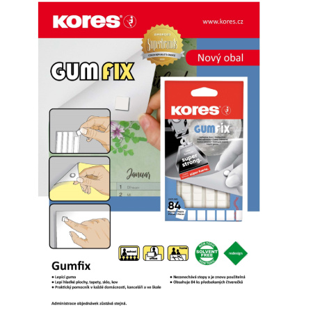 detail Lepící hmota Kores bílá