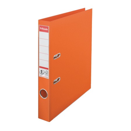 detail Pořadač A4 5cm páka Esselte celoplastový PP oranžový/PS