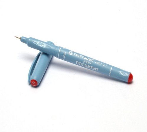 detail Liner 0,1mm Centropen 2631 dokumentární červený