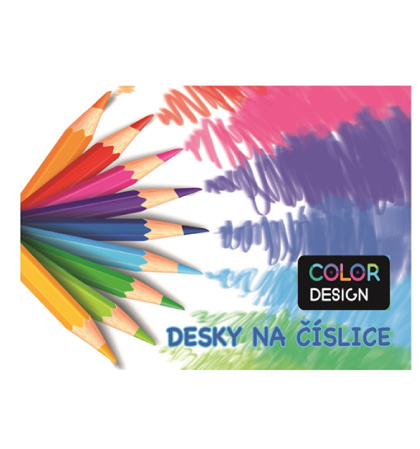 detail Desky na číslice Pastelky