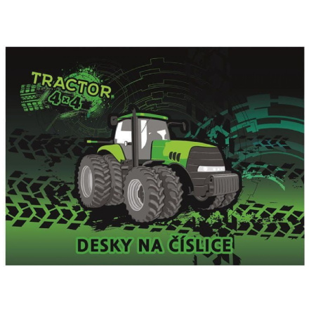 detail Desky na číslice Traktor