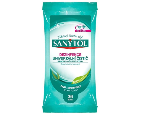 detail Ubrousky dezinfekční Sanytol 36ks