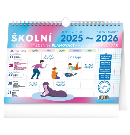 detail Stolní kalendář 2026 / 27 Školní plánovací