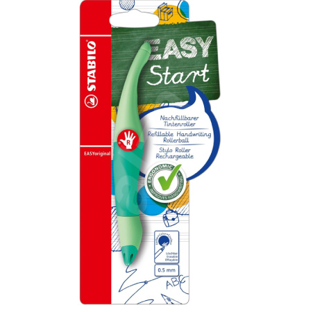 detail Roller Stabilo Easy 0,5mm pro praváky pastelově mentolová /E