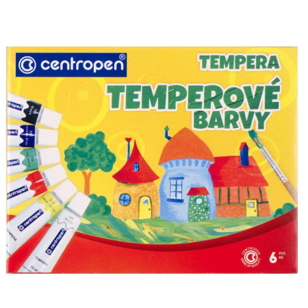 detail Temperové barvy 12ml Centropen 6 barev/E