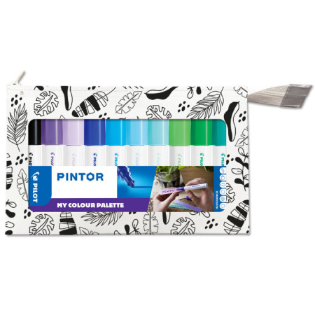 detail Popisovač akrylový Pilot Pintor M 10ks studené odstíny /E