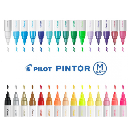 detail Popisovač akrylový Pilot Pintor M 10ks studené odstíny /E