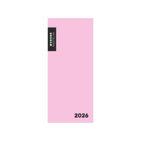 detail Diář 2026 měsíční PASTELINi růžový