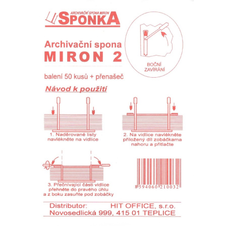 detail Archivační spony balení 50ks/E