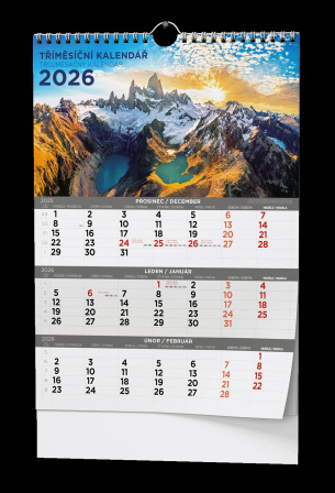 detail Nástěnný kalendář 2026 Hory
