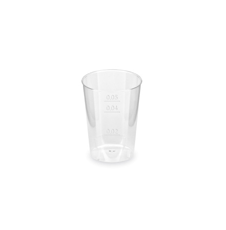 detail Kelímek štamprdle s ryskami 2cl/4cl/5cl 40ks/E