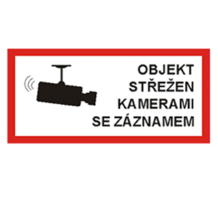detail Samolepka Objekt střežen kamerami se záznamem