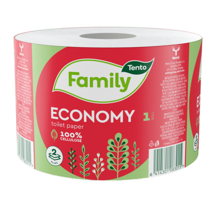 detail Toaletní papír dvouvrstvý TENTO economy 100% celulóza 1x60 m 36ks