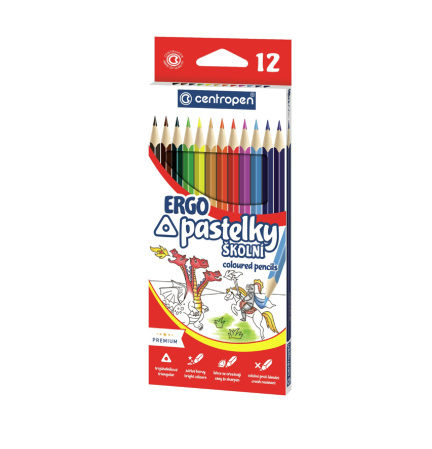 detail Pastelky trojhranné Centrum 12 ks/E