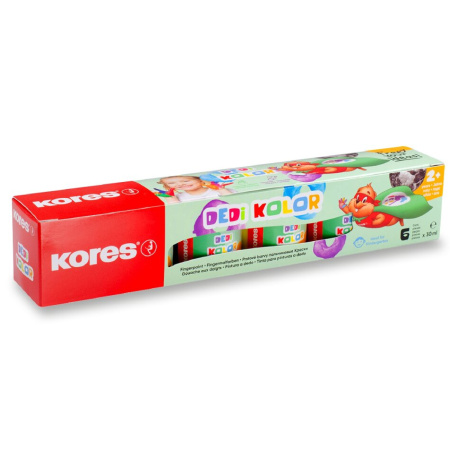 detail Barvy prstové Kores Dedi Kolor 6ks /o