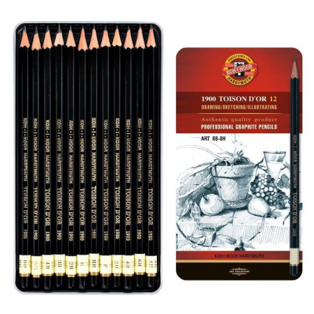 detail Sada grafitových tužek Koh-i-noor Toison D'or 1902 /E