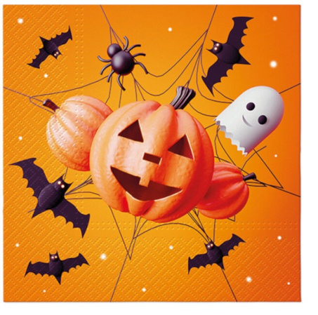 detail Papírové ubrousky Paw Halloween 20ks