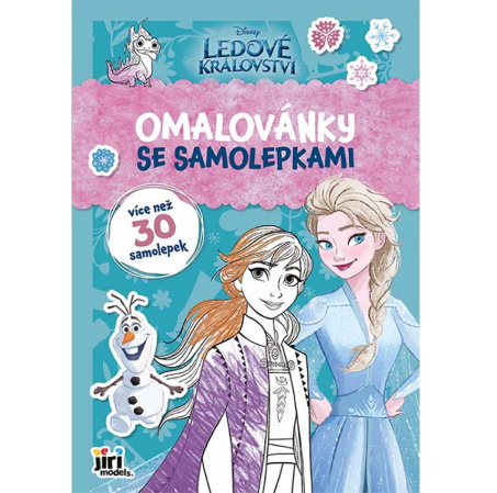 detail Omalovánky A4 se samolepkami Ledové království