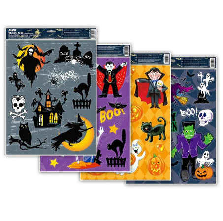 detail Okenní fólie Halloween glitr