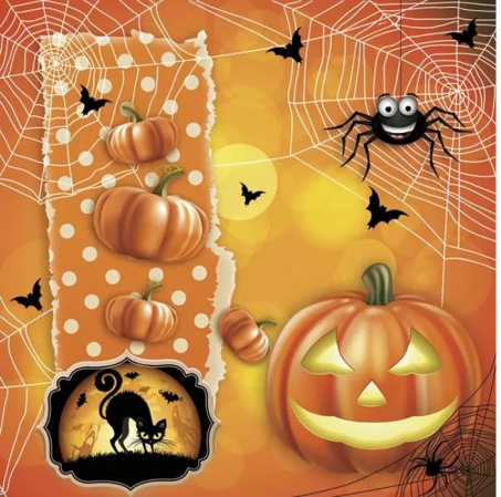 detail Papírové ubrousky Halloween 20ks